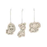 Set infantil para colorear animales color marrón