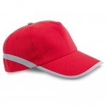 Gorra con elementos reflectantes color rojo