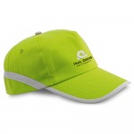 Gorra con elementos reflectantes color verde claro con logo