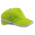 Gorra con elementos reflectantes color verde claro