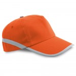 Gorra con elementos reflectantes color naranja