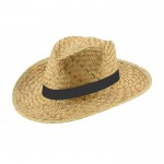 Sombrero de paja personalizada con logo color negro