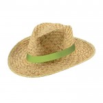 Sombrero de paja personalizada con logo color verde
