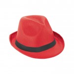Sombrero de PP en distintos colores con cinta color rojo