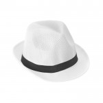 Sombrero de PP en distintos colores con cinta color blanco