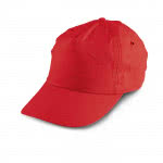 Gorra clásica de poliéster color rojo