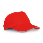 Gorra con detalle de color en la visera color rojo