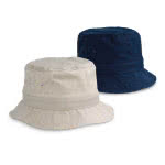 Sombreros personalizados de tela para clientes color beige vista productos