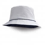 Colorido sombrero de playa para publicidad color blanco