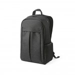 Mochila de nylon reciclado con cremalleras impermeables 22L color negro