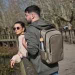 Mochila impermeable bitono de nylon reciclado para portátil 15,6” vista octava