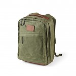 Mochila de algodón reciclado con revestimiento de cera 230 g/m2 color verde militar