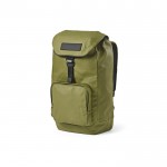 Mochila resistente al agua de algodón reciclado con hebilla 240 g/m2 color verde militar