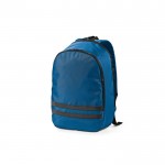 Mochila de RPET con bolsillo para portátil y bandas reflectantes 18L color azul