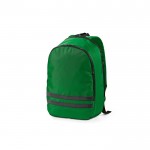 Mochila de RPET con bolsillo para portátil y bandas reflectantes 18L color verde