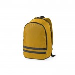 Mochila de RPET con bolsillo para portátil y bandas reflectantes 18L color amarillo oscuro