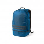 Mochila de RPET con tiras reflectantes y bolsillo para zapatos 25L color azul