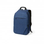 Mochila de 300D RPET con compartimento frontal con cremallera 18L color azul