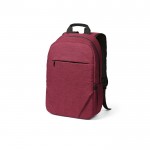 Mochila de 300D RPET con compartimento frontal con cremallera 18L color rojo