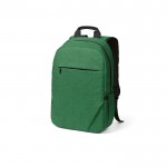 Mochila de 300D RPET con compartimento frontal con cremallera 18L color verde