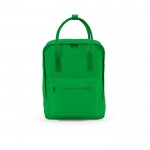 Mochila de algodón reciclado con asas y bolsillo delantero 450 g/m2 color verde