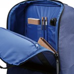 Mochila de poliéster reciclado con compartimento para portátil 18L color azul quinta vista de detalle