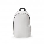 Mochila de RPET para portátil con acabado ripstop 15,6” color blanco vista frontal