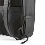 Mochila de cuero sintético con espacio acolchado para portátil 20L vista seis
