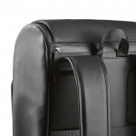 Mochila de cuero sintético con espacio acolchado para portátil 20L vista siete