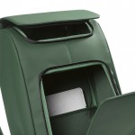 Mochila de cuero sintético con espacio acolchado para portátil 20L color verde tercera vista