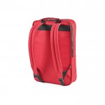 Mochila para PC de cuero sintético con respaldo acolchado 15,6” color burdeos segunda vista