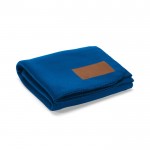 Manta ecológica de RPET con parche personalizable 180 g/m2 color azul