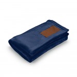 Manta extra suave de RPET con parche imprimible 240 g/m2 color azul tercera vista