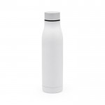 Botella de acero inoxidable reciclado con función térmica 600ml color blanco