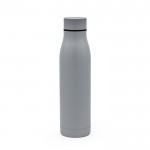 Botella de acero inoxidable reciclado con función térmica 600ml color plateado