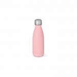 Botella de acero inoxidable reciclado con acabado mate 400ml color rosa