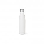 Botella de acero inoxidable reciclado con tapón antigoteo 500ml color blanco