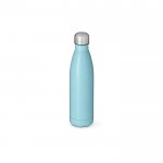 Botella de acero inoxidable reciclado con tapón antigoteo 500ml color azul claro