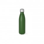 Botella de acero inoxidable reciclado con tapón antigoteo 500ml color verde militar