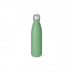 Botella de acero inoxidable reciclado con tapón antigoteo 500ml color verde pastel