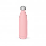 Botella de acero inoxidable reciclado con tapón antifugas 1L color rosa
