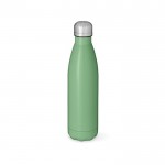 Botella de acero inoxidable reciclado con tapón antifugas 1L color verde pastel