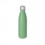 Botella de acero inoxidable reciclado con tapón antifugas 1L color verde pastel