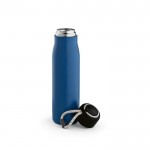 Botella de acero inoxidable reciclado con asa de cuerda 540ml color azul segunda vista