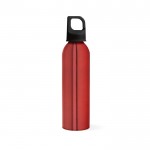 Botella de aluminio reciclado con tapón tipo mosquetón 660ml color rojo