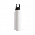 Botella de aluminio reciclado con tapón tipo mosquetón 660ml color blanco