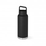 Botella de acero inoxidable reciclado con mosquetón incorporado 1,03L color negro