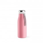 Botella de acero inoxidable reciclado en colores cálidos 380ml color rosa claro