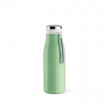 Botella de acero inoxidable reciclado en colores cálidos 380ml color verde pastel