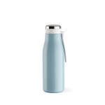 Botella de acero inoxidable reciclado en colores cálidos 380ml color azul pastel tercera vista